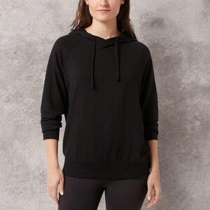 Eddie Bauer Women's Hoodie with Drawstring Soft Fabric Relaxed Fit (Black, XS)